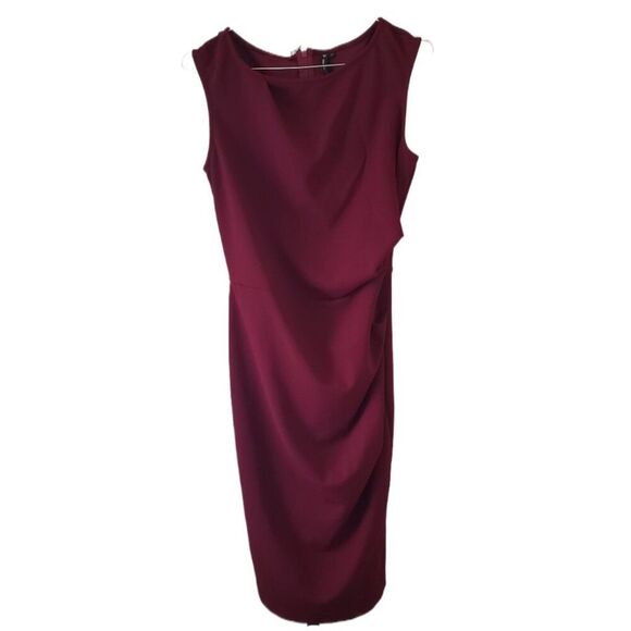 Miusol Burgundy Sleeveless Dress - Picture 1 of 4